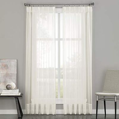 Curtainworks Soho Gaze Sheer Pinch Pleat Cortina de painel, bege, 29" x 84"