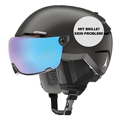 Atomic, Unisex-Skihelm, SAVOR VISOR STEREO, Gr. M (55-59 cm), Schwarz