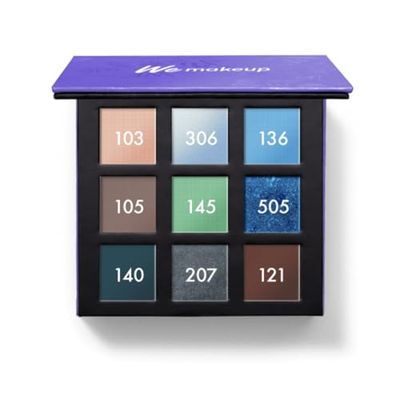 We Make-Up As Palette Sea Breeze (103,306,136,105,145,505,140,207,121) - 9 fards à paupières colorés ultra-pigmentés longue durée avec miroir
