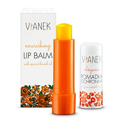 VIANEK Baume a Levre 4.6g - Baume à Lèvres - Baume a Levre Hydratant Pour Femmes et Hommes - Baume Levre aux Ingrédients Naturels - Stick à Lèvres avec de l'Huile de Graines d'Abricot