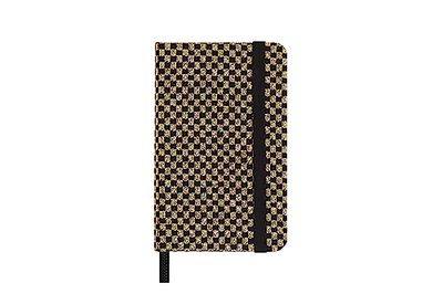 Moleskine Shine Notebook, Cover with Made in Italy Mantero Fabric, with White Pages and Elastic Closure, Pocket Size 13.6x8.8 cm, Color Gold
