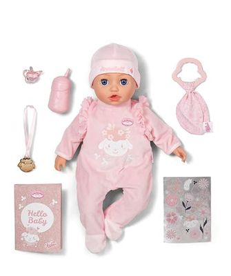 Baby Annabell Annabell 43cm, soft doll with functions and sound for children from 3 years, incl. accessories