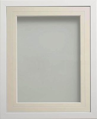 Frame Company Webber White with Ivory V-Groove Mount, A4 for 9x6 inch