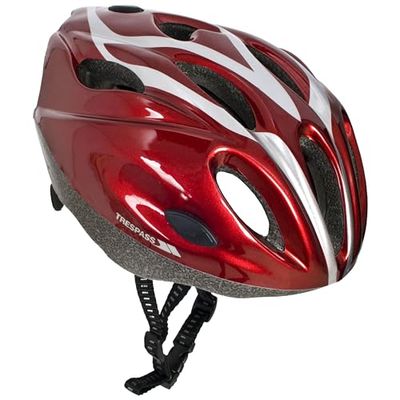 Trespass, Casco da ciclismo, Rosso (Metallic Red), 52 - 56 cm (M)