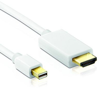 HDSupply DC050-010 DisplayPort/HDMI (DisplayPort Macho - HDMI Macho), Contacttos Chapados in Oro, 1,00 m, Blanco