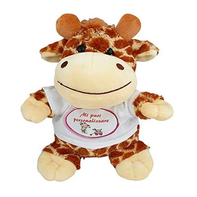 Pupazzo, Peluche CreaTu Giraffa personalizzato con foto e testo. Made in Italy.