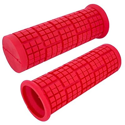 cyclingcolors BIKE HANDLEBAR GRIPS 22MM 110MM COMFORT SOFT TOUCH MTB ROAD CITY BMX CYCLING (Red)