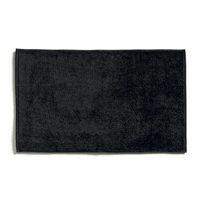 Möve Bamboo Luxe Tapis de Bain 50% coton/50% Viscose en Cellulose de Bambou Noir 50 x 80 cm