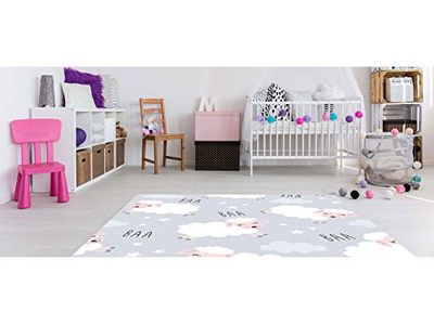 Oedim - Tapis en PVC pour Enfants en Forme de Mouton 95 cm x 120 cm | Tapis en PVC pour Adulte | Revêtement de Sol en Vinyle pour Adultes
