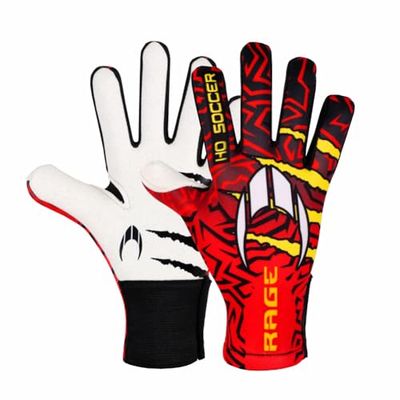 HO Soccer Rage Keepershandschoenen, speciaal voor kunstgras, uniseks, kinderen, rood/geel
