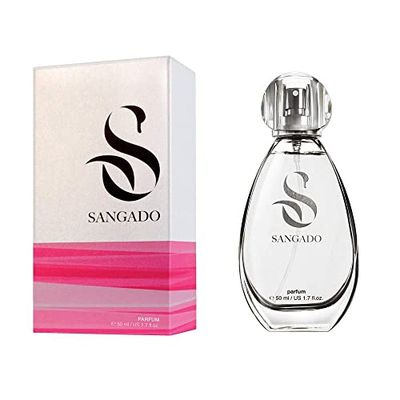 SANGADO Gardenia et Musc Parfum pour Femme, 8-10 heures Longue durée, Senteur Luxe, Chypre Floral, Essences Françaises fines, Extra-Concentré (Parfum), 50 ml Spray