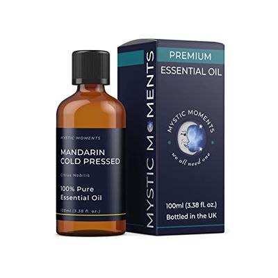 Mystic Moments | Mandarin Cold Pressed Essential Oil 100ml - Pure & Natural Oil for Diffusers, Aromatherapy & Massage Blends Vegan GMO Free