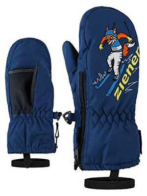 Ziener - Guanti da Sci, Unisex, per Bambini, Unisex Bambini, 801952, Blu/Bianco (Estate Blue/White), 98 cm