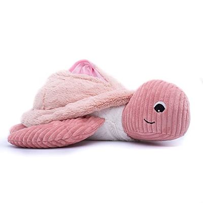 PTIPOTOS by LES DEGLINGOS knuffeldier Sauvenou de enorme schildpad, roze - origineel - knuffeldier - ideaal vanaf de geboorte - pluche dier - roze