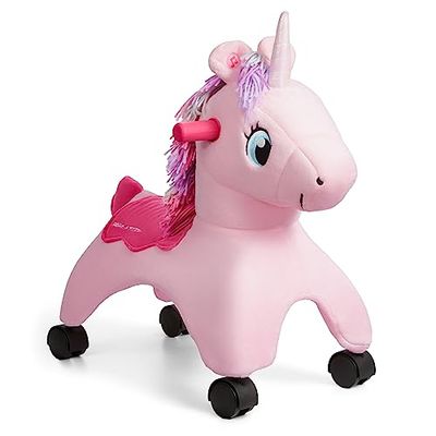 Radio Flyer Shimmer The Magical Touch Unicorn con Luces y Sonidos interactivos, Rosa, de 1 a 3 años