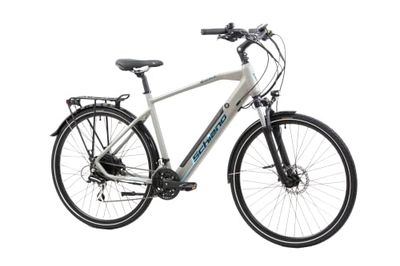 F.lli Schiano E-Wave, Bicicleta Electrica de Trekking, 28", Batería 36V 11.6Ah Extraíble, Motor 250W 50Nm, Bici Electrica Urbana, Hombre, Plata