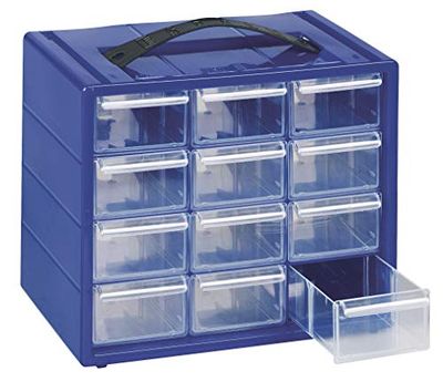 Commode "Espace" van stootvast hars en onbreekbare laden met stopper met uitneembare scheidingswanden. Afmetingen (B x D x H):