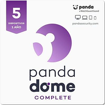 Panda Dome Complete – Antivirus cloud y VPN, Gestor de contraseñas (5 dispositivos), Complete, 5 Dispositivo, 1 Año, Código de activación enviado por email