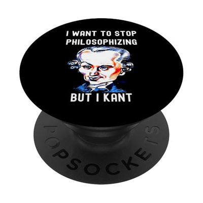 Gracioso Quiero Dejar de Filosofar Pero I Kant Filosofía W PopSockets PopGrip Adhesivo