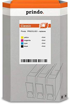 prindo PRSCCLI521 CLI-521BK/C/M/Y 4PACK Inkjet/Clone/regenereert
