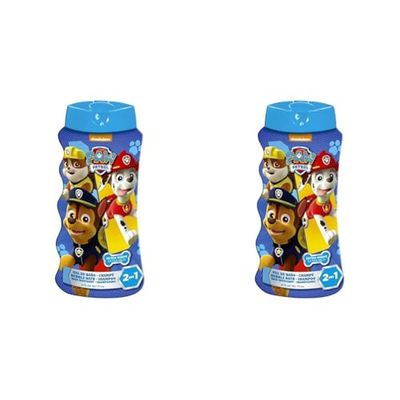 Paw Patrol Children Hair and Body Wash 2 in 1 Bubble Bath and Shampoo, Suitable for All Hair Types and Dry, Sensitive Skin and Scalp, 475 ml (Pack of 2)