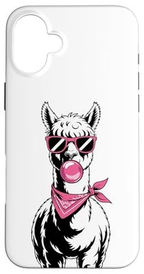 Alpaga Lunettes De Soleil Chewing-Gum Alpagas Coque pour iPhone 16 Plus