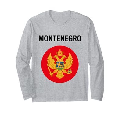 Bandera de Montenegro Moderna Manga Larga