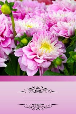 Aesthetic Floral Notebook with Dahlias | 120 Pages | 6" x 9" | College Ruled Journal | Volume 3