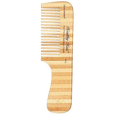 Olivia Garden Healthy Hair Pettine in Bambù, Tipe 3 - Petine Ecologico in Bambù, Denti arrotondati per un massaggio stimolante del cuoio capelluto