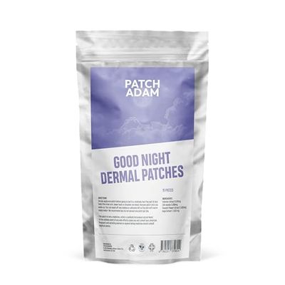 Patch Adam Good Night Dermal Patches - 5mg CBD Isolate, Easy Application, Hassle-Free Absorption & Relaxation - Pack of 15 Sleep Patches