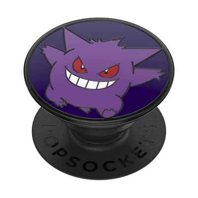 PopSockets: PopGrip - Soporte y Agarre para Teléfonos Móviles y Tablets con un PopTop Intercambiable - Pokémon - Glow-in-the-Dark Gengar Enamel