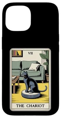 Carro Tarot Card Cat Robot Aspirador Gato Carcasa para iPhone 15