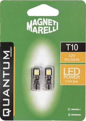 Magneti Marelli 070.0000009498 T10 - Par de bombillas para coche LED 2SMD 12 V, casquillo W2,1X9,5d