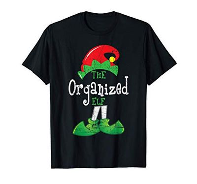 El duende organizado Navidad divertida Familia Regalos a Camiseta