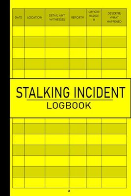 Stalking Incident Logbook: A Compact Journal for Recording Details of Unwanted Engagements and Suspicious Behavior