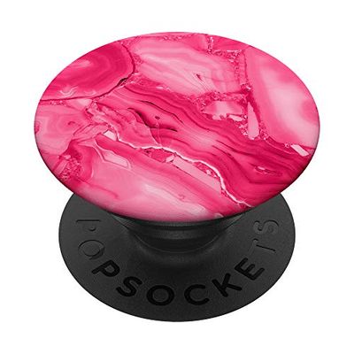 PopSockets Effetto-Marmo-Rosa-Fucsia-Per-Ragazze - Disegno-Marmorizzato Supporto e Impugnatura per Smartphone e Tablet