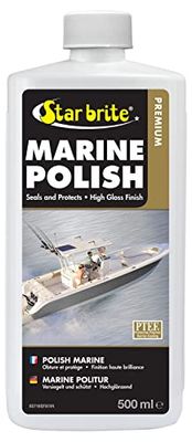 STAR BRITE Premium Marine Polish - Proteção UV máxima e acabamento de alto brilho - os inibidores UV evitam a descoloração e a oxidação - repele a água, a sujidade e outros reservatórios