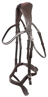 PFIFF 102690 Kadira - Caballete anatómico acolchado para equitación (piel), color marrón