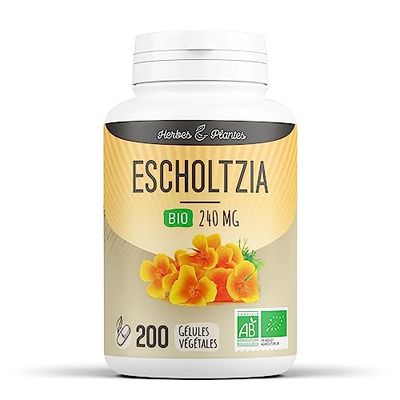 Herbes Et Plantes Escholtzia Bio 200 Gélules Végétales 250 mg