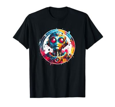 Robot Robotics Engineer Shirt Retro Vintage Robot Funny AI T-Shirt