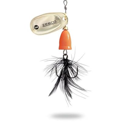 Zebco 8 g Trophy Z-Vibe & No. 3 Orange Body/Gold/Black Fly hundiéndose