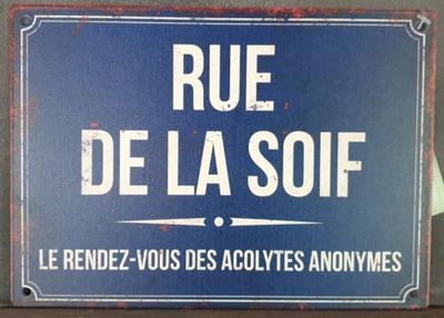 Antic Line Rue de la thirif Metal Plaque 21 x 15 cm