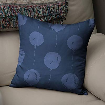BonaMaison Decoratieve Kussensloop, Blauw Kussenhoezen Bank, Zitkussen, Decoratieve Kussenhoesjes, Kussensloop; Sofa, Slaapkamer, Kantoor, Auto 43x43 Cm - Ontworpen en Vervaardigd in Turkije
