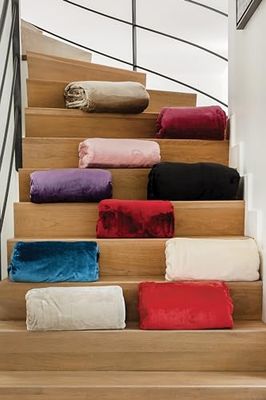 Toison d’or Coperta Velvet Microvelluto poliestere tinta unita, 220 x 240 cm, misura