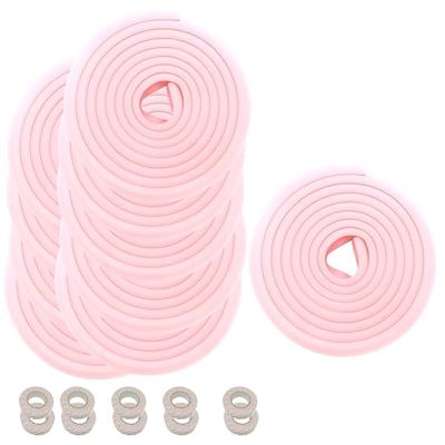 HIMRY® 50 meter (10 x 5 m) kantskydd L-formad skumkudde extra tjock, svampbord kantkudde, hörnkudde, antikollisioner baby barn stötskydd, rosa KXD7000 rosa – 10 x