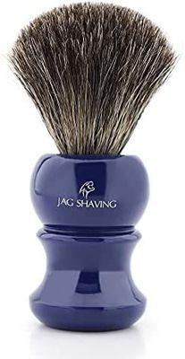 Jag Shaving Pennello per rasatura a umido puro con manico in resina rossa lucido