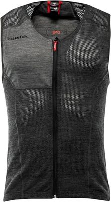 ALPINA PROLAN Men Vest - elastyczny, oddychający i indywidualnie regulowany ochraniacz pleców z wełny owczej dla mężczyzn, ciemnoszary, L