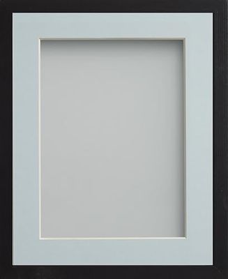 Frame Company Webber Black with Light Blue Mount, 16x12 for 14x10 inch
