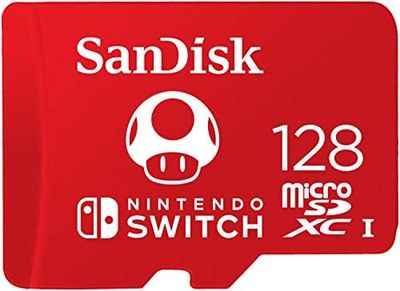 SanDisk 128 GB microSDXC cartão de memória para Nintendo Switch, até 100 MB/s UHS-I Class 10 U3