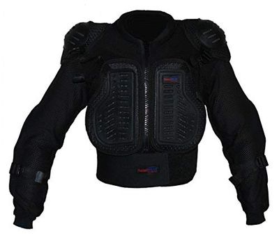 Protectwear Skyddande skjorta, skyddsjacka för barn för motocross, skidåkning, snowboard, svart, XXS